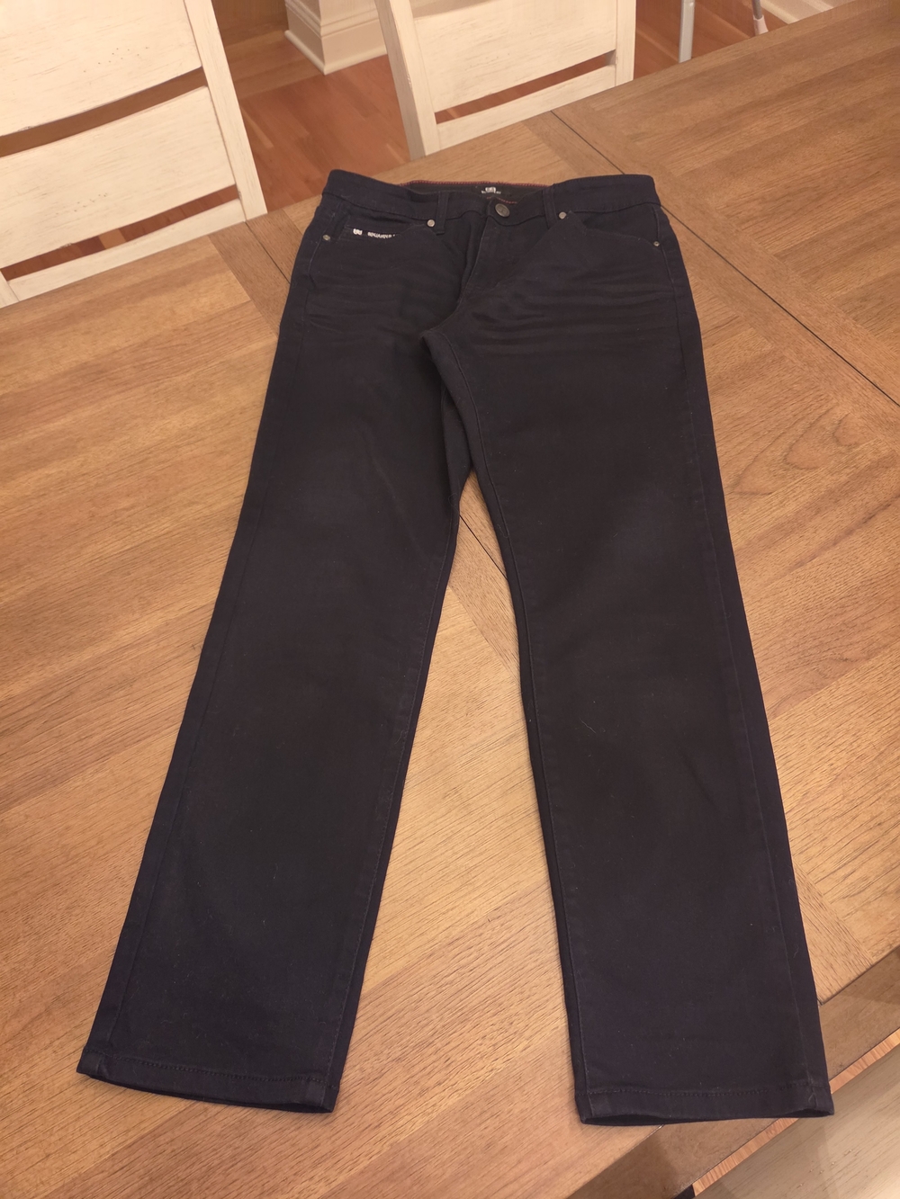 Benjamin Black Slim Straight Men’s Jeans — Black 34x30